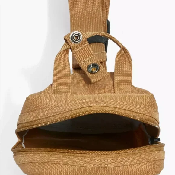 NEW Levi’s L Pack 2.0 Sling Khaki Brown Men’s Tactical Crossbody Bag Military - Picture 4 of 6